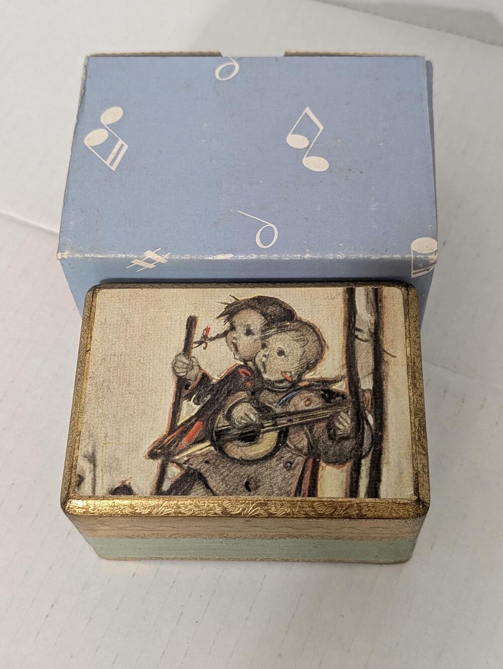 Vintage Reuge Music Box Raindrops Keep Fallin on My Head Hummel Art Boxed